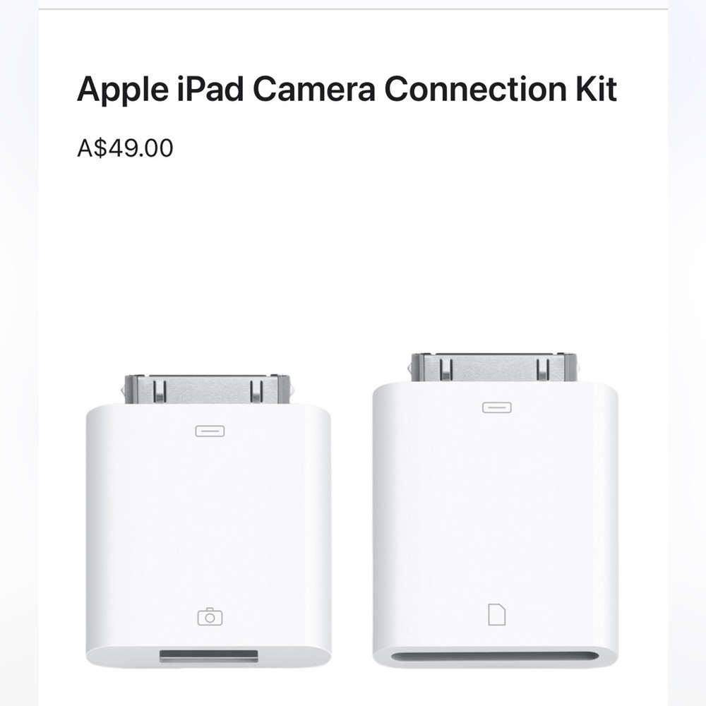 NIB APPLE IPAD Camera Connection Kit - Picture 2 of 4